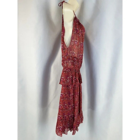 NWT Ulla Johnson Ruby Red Noelle Silk-georgette Dress $495 - Picture 10 of 14